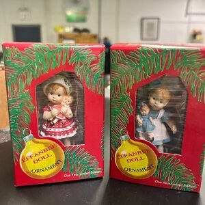 (2) F010 , F012 limited edition Effanbee Ornament